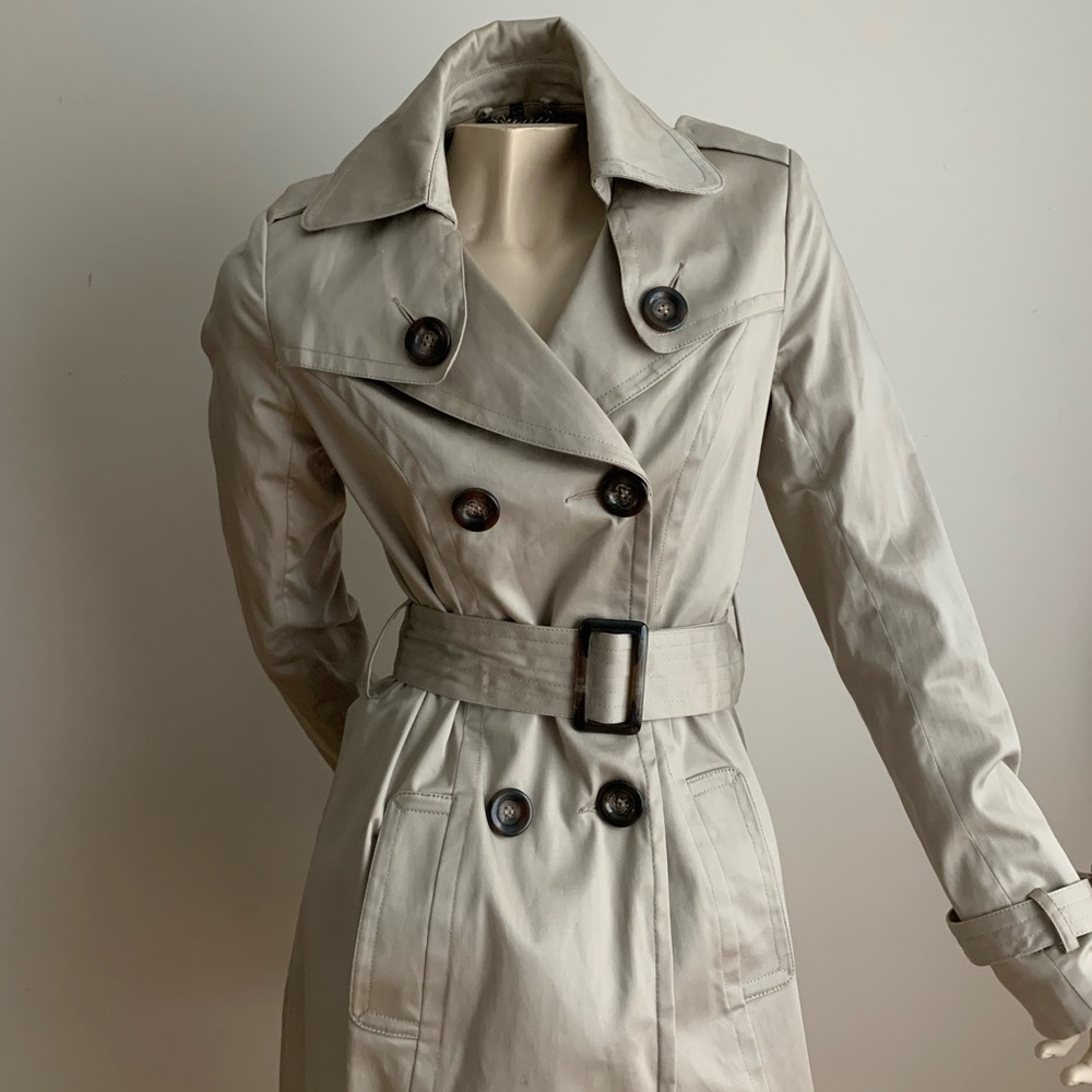 Le Chateau Tan Peacoat Jacket